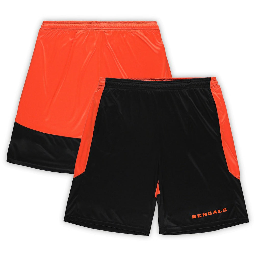 Cincinnati Bengals Big & Tall Launch Shorts Black/Orange | Fanatics