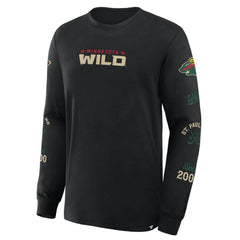 Minnesota Wild Fanatics Boxed In Legacy Long Sleeve T-Shirt - Black - NHL