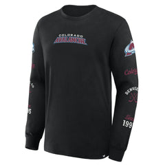 Colorado Avalanche Fanatics Boxed In Legacy Long Sleeve T-Shirt - Black - NHL