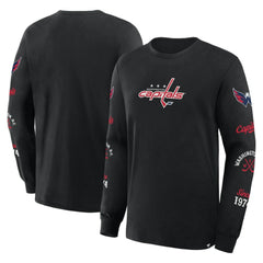 Washington Capitals Fanatics Boxed In Legacy Long Sleeve T-Shirt - Black - NHL