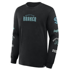 Seattle Kraken Fanatics Boxed In Legacy Long Sleeve T-Shirt - Black - NHL