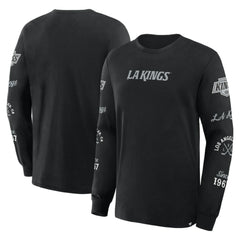 Los Angeles Kings Fanatics Boxed In Legacy Long Sleeve T-Shirt - Black - NHL