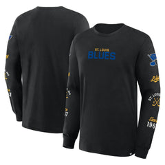 St. Louis Blues Fanatics Boxed In Legacy Long Sleeve T-Shirt - Black - NHL
