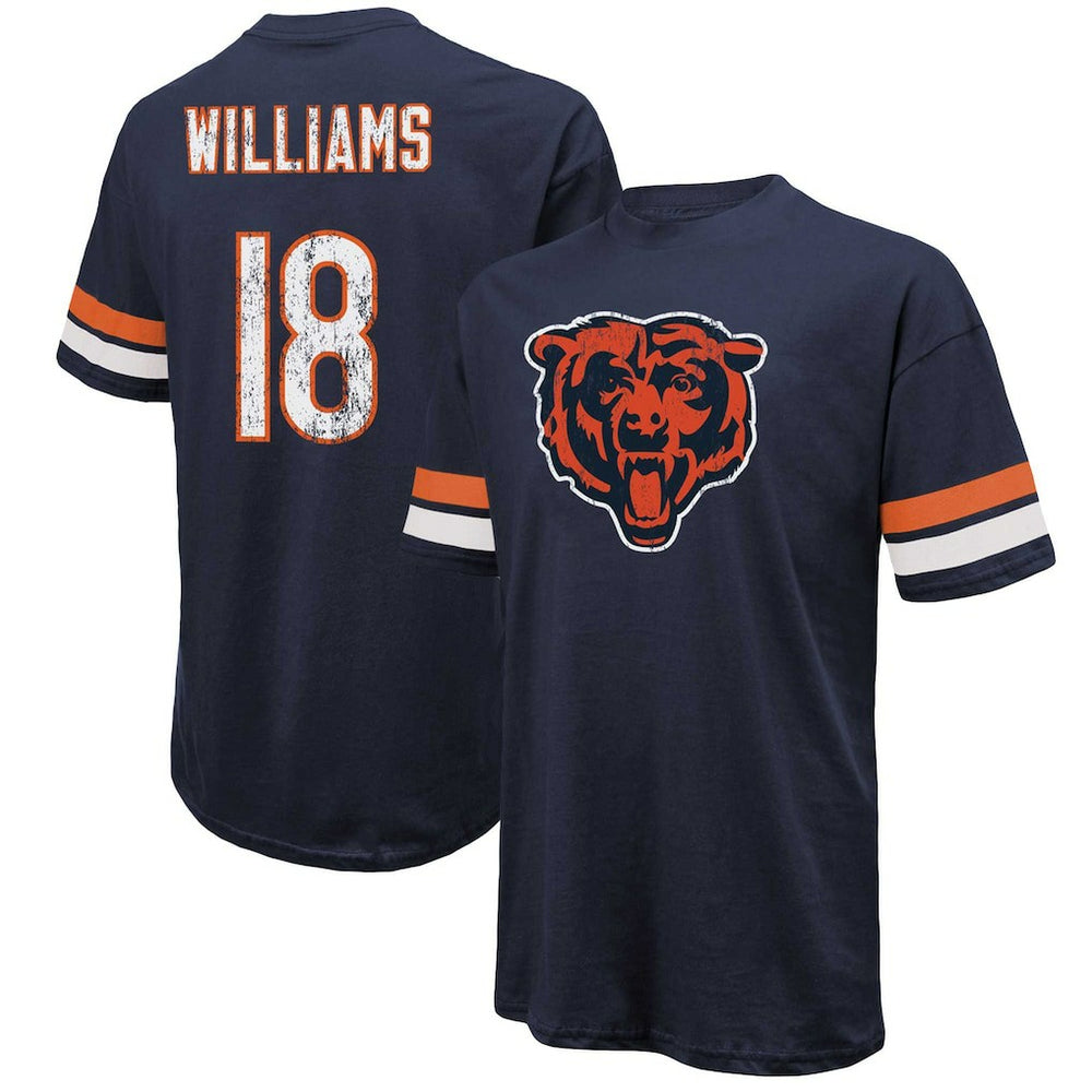 Caleb Williams Chicago Bears Majestic Threads Name & Number Oversize Fit T-Shirt Navy | NFL