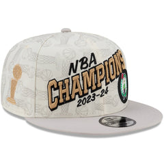 Boston Celtics 2024 NBA Finals Champions Locker Room 9FIFTY Snapback Hat Cream - NBA