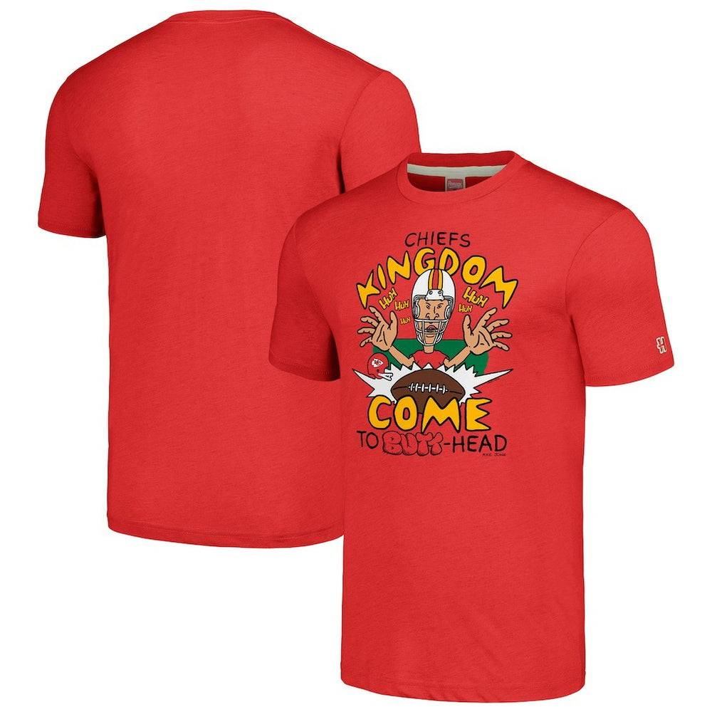 Kansas City Chiefs NFL x Homage x Beavis and Butt-Head Unisex Tri-Blend T-Shirt – Red | NFL