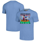 New England Patriots NFL x Homage x Beavis and Butt-Head Unisex Tri-Blend T-Shirt – Light Blue | NFL