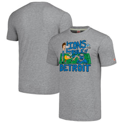 Detroit Lions NFL x Homage x Beavis and Butt-Head Unisex Tri-Blend T-Shirt – Gray | NFL
