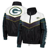 Green Bay Packers The Wild Collective Women's 1/4 Zip Track Jacket Green | NFL