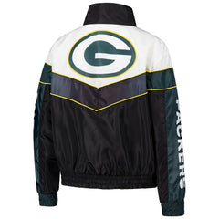 Green Bay Packers The Wild Collective Women's 1/4 Zip Track Jacket Green | NFL