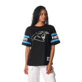 Carolina Panthers The Wild Collective Women's Drop Shoulder T-Shirt Black | NFL