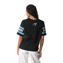 Carolina Panthers The Wild Collective Women's Drop Shoulder T-Shirt Black | NFL