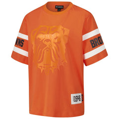 Cleveland Browns The Wild Collective Women's Drop Shoulder T-Shirt Orange | NFL