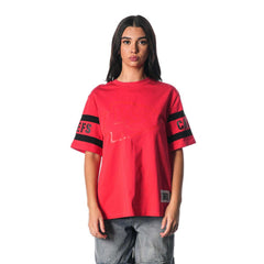 Kansas City Chiefs The Wild Collective Women's Drop Shoulder T-Shirt Red | NFL
