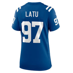 Laiatu Latu Indianapolis Colts Women's Game Jersey Royal | Nike for Sale