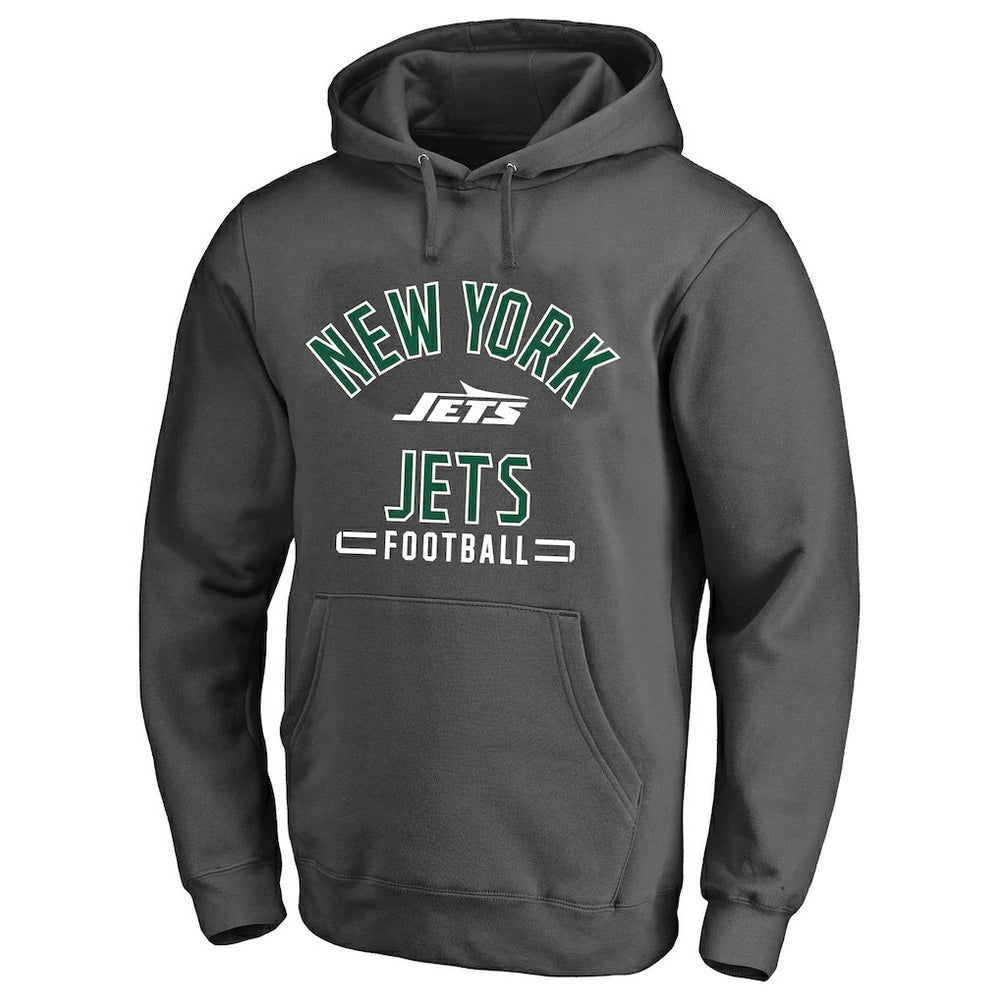 New York Jets Big & Tall Pullover Hoodie Heather Charcoal | Fanatics