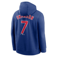 Dansby Swanson Chicago Cubs Nike Player Name & Number Club Pullover Hoodie - MLB