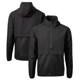 New York Jets Cutter & Buck Primary Logo Charter Eco Recycled Half-Zip Anorak Jacket Black | NFL