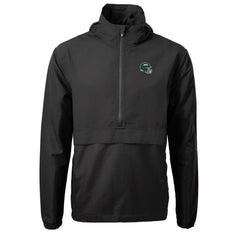 New York Jets Cutter & Buck Helmet Charter Eco Recycled Half-Zip Anorak Jacket Black | NFL