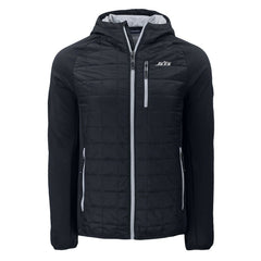 New York Jets Cutter & Buck Monochromatic Logo Rainier PrimaLoft Eco Full-Zip Hybrid Jacket Black | NFL