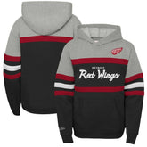 Detroit Red Wings Mitchell & Ness Youth Head Coach Pullover Hoodie - Black - NHL