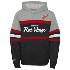 Detroit Red Wings Mitchell & Ness Youth Head Coach Pullover Hoodie - Black - NHL