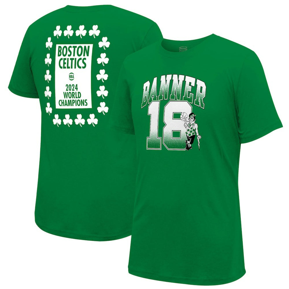 Boston Celtics Stadium Essentials 18-Time NBA Finals Champions Banner 18 Play T-Shirt Kelly Green - NBA