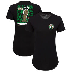 Boston Celtics Sportiqe Women's 2024 NBA Finals Champions King of the Court Phoebe Tri-Blend T-Shirt Black - NBA