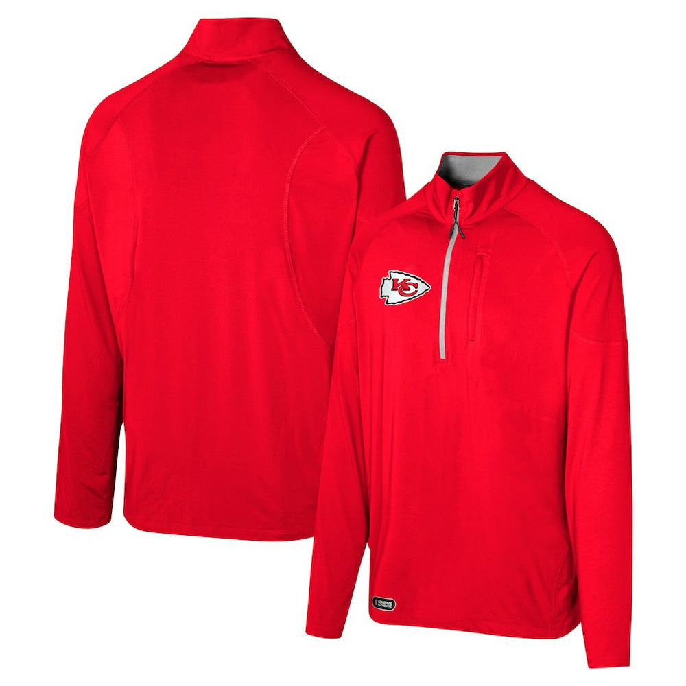 Kansas City Chiefs Grind Iron Quarter-Zip Top Red | NFL