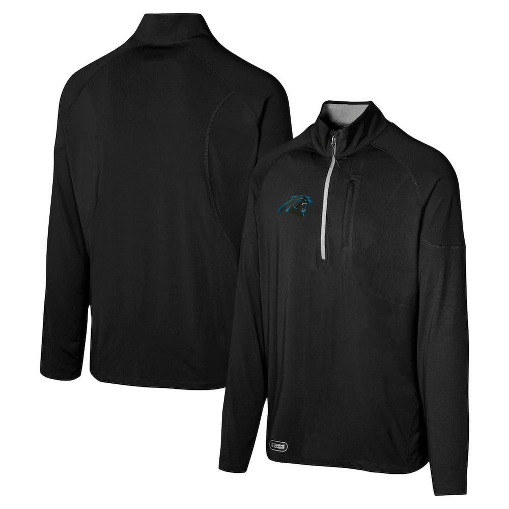 Carolina Panthers Grind Iron Quarter-Zip Top Black | NFL