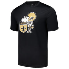 New Orleans Saints Stadium Retro T-Shirt Black | NFL