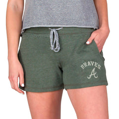 Atlanta Braves Concepts Sport Women's Mainstream French Terry Tri-Blend Shorts - MLB