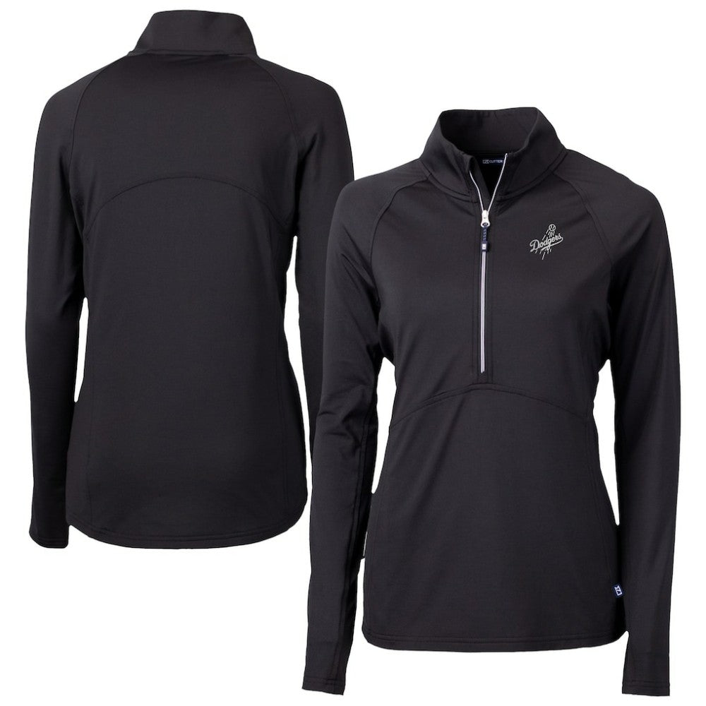 Los Angeles Dodgers Cutter & Buck Women's Adapt Eco Knit Stretch Recycled Half-Zip DryTec Top - MLB