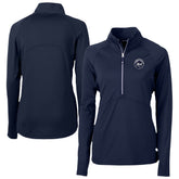 New York Mets Cutter & Buck Women's Adapt Eco Knit Stretch Recycled Half-Zip DryTec Top - MLB
