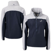 Los Angeles Dodgers Cutter & Buck Women's Charter Eco Recycled Half-Zip Anorak Jacket - MLB