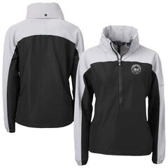 New York Mets Cutter & Buck Women's Charter Eco Recycled Half-Zip Anorak Jacket - MLB