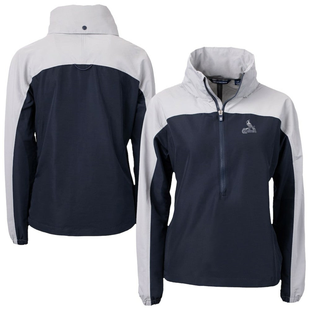 St. Louis Cardinals Cutter & Buck Women's Charter Eco Recycled Half-Zip Anorak Jacket - MLB