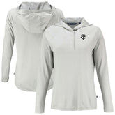 Minnesota Twins Cutter & Buck Women's Coastline Epic Comfort Eco Recycled Raglan Long Sleeve Hoodie T-Shirt - MLB