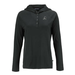 Arizona Diamondbacks Cutter & Buck Women's Coastline Epic Comfort Eco Recycled Raglan Long Sleeve Hoodie T-Shirt - MLB