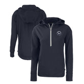 New York Mets Cutter & Buck Women's Daybreak Eco Recycled Half-Zip Hoodie - MLB