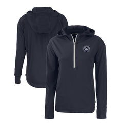 New York Mets Cutter & Buck Women's Daybreak Eco Recycled Half-Zip Hoodie - MLB
