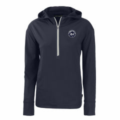 New York Mets Cutter & Buck Women's Daybreak Eco Recycled Half-Zip Hoodie - MLB