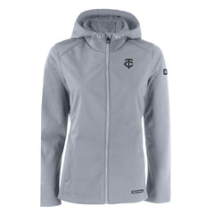 Minnesota Twins Cutter & Buck Women's Evoke Eco Softshell Recycled Full-Zip Hoodie Jacket - MLB
