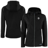 New York Yankees Cutter & Buck Women's Evoke Eco Softshell Recycled Full-Zip Hoodie Jacket - MLB