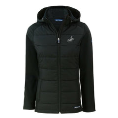 Los Angeles Dodgers Cutter & Buck Women's Evoke Hybrid Eco Softshell Recycled Full-Zip Hooded Jacket - MLB