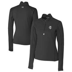 Minnesota Twins Cutter & Buck Women's Traverse Stretch Quarter-Zip Pullover Top - MLB