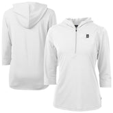 Detroit Tigers Cutter & Buck Women's Virtue Eco Pique Half-Zip 3/4 Sleeve Pullover Hoodie - MLB