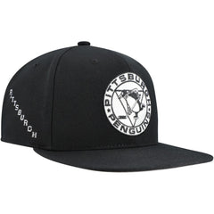 Pittsburgh Penguins Mitchell & Ness Team Snapback Hat - Black - NHL