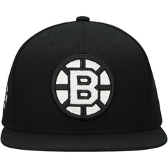 Boston Bruins Mitchell & Ness Team Snapback Hat - Black - NHL