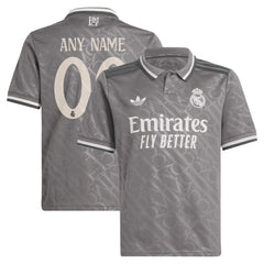 Real Madrid Originals Youth 2024/25 Third Replica Custom Jersey Charcoal | Adidas cheap